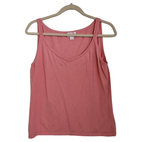 LOFT Tops - Ann Taylor LOFT Top Womens XL Pink Sleeveless Knit Tank Top